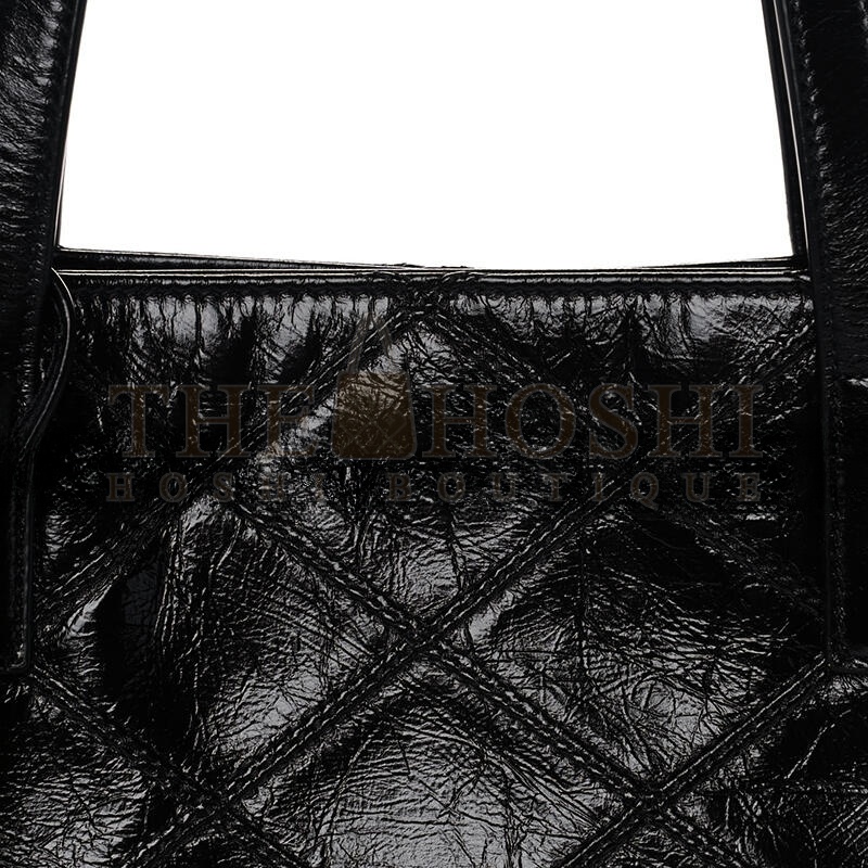 Y51 EAST WEST SHOPPING TOTE QUILTED CRINKLED GLOSSED-LEATHER 394195939309 (38*28*13cm) Master Quality
